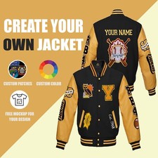 Create Your Own Custom Personalized  Letterman Varsity, Custom Patches Jacket
