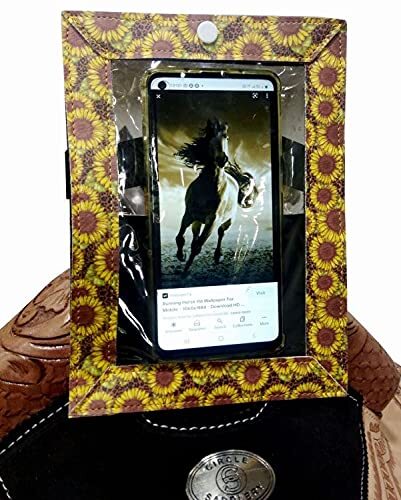Showman Smart Phone Case w/ Sunflower Print for Saddle - Picture 1 of 3