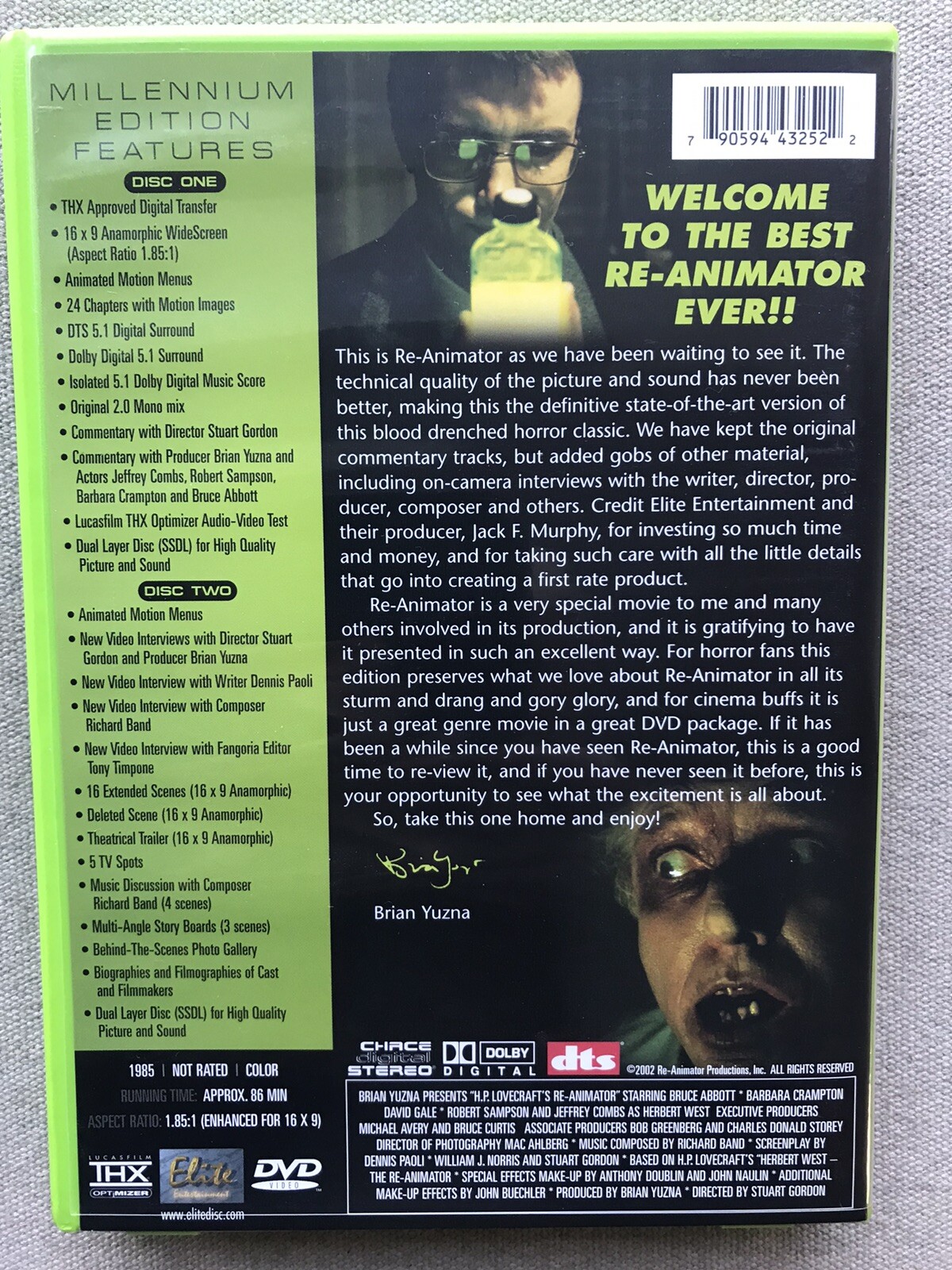 . Lovecraft's Re-Animator (DVD, Millennium Edition) 790594432522 | eBay . Lovecraft's Re-Animator (DVD, Millennium Edition) 790594432522 | eBay