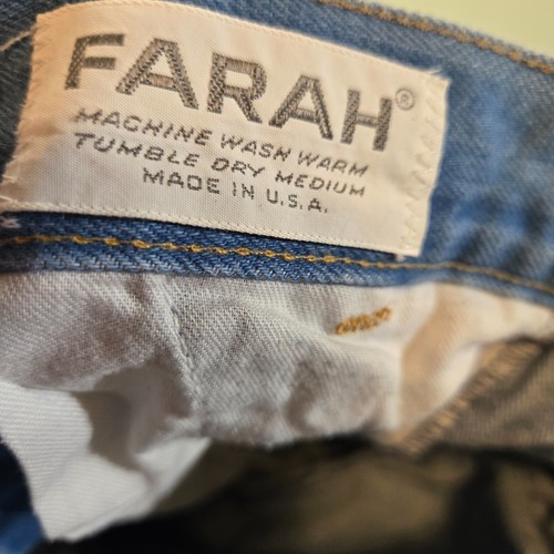 Farah Jeans Kids VTG Blue Denim Wide Leg 70s Hippy Flare Bell Bottom 20" Waist - Picture 7 of 10