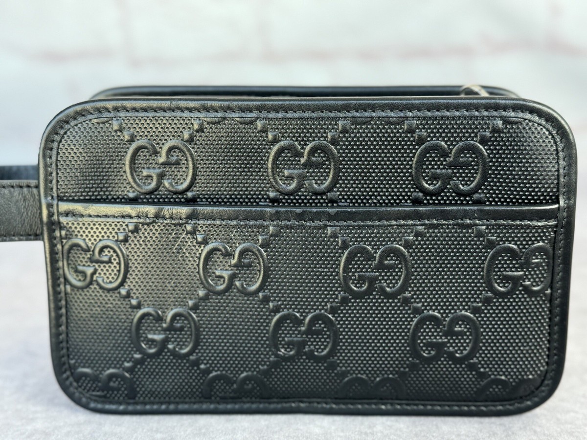 【GUCCI 】GG Tennis 20 Embossed Strap Pouch Clutch Bag GUCCI 】GG Tennis 20 Embossed Strap Pouch Clutch Bag