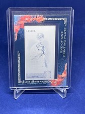 JON LESTER 2011 TOPPS ALLEN AND GINTER FRAMED BLACK PRINTING PLATE #D 1/1