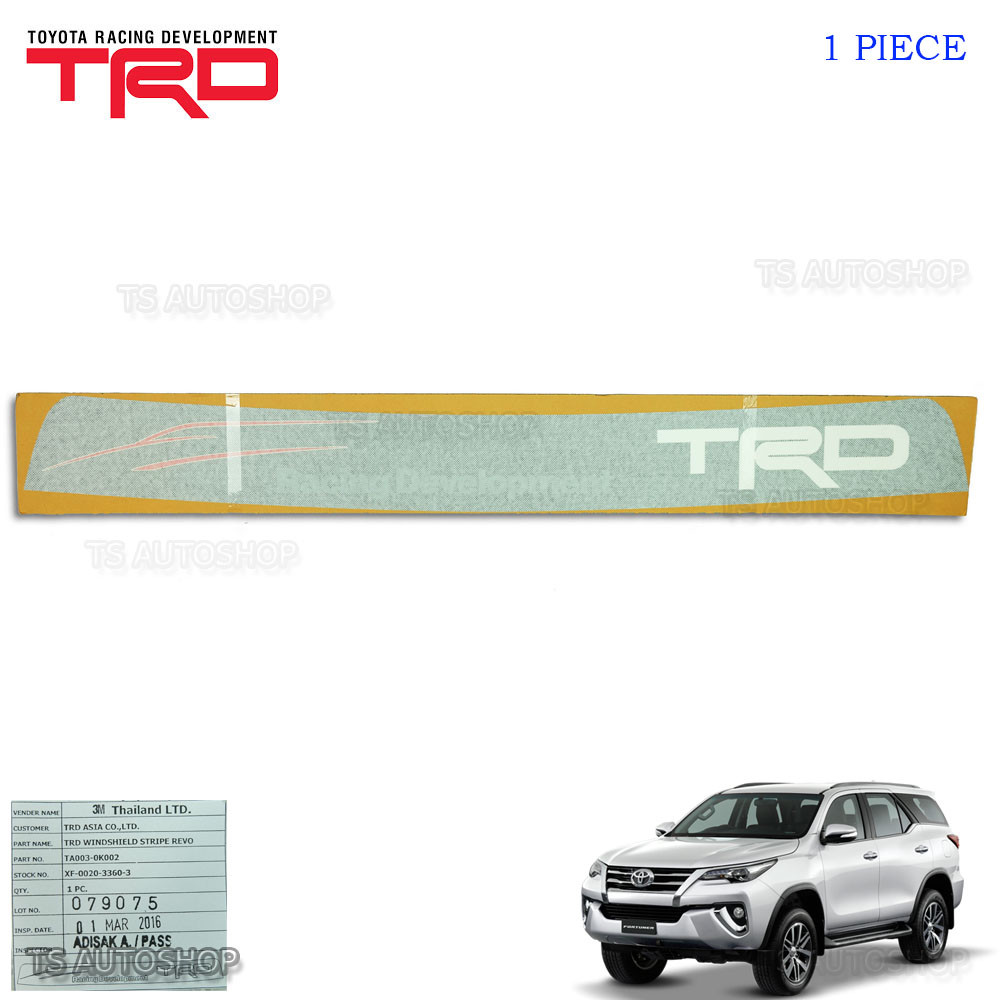 Sportivo Sticker Front Mirror Genuine For Toyota Fortuner Suv 4x2
