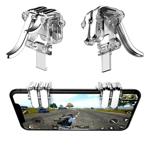 4 Key Gaming Trigger Pair Phone W6 PUBG Mobile Controller Gamepad For Android - Picture 2 of 11