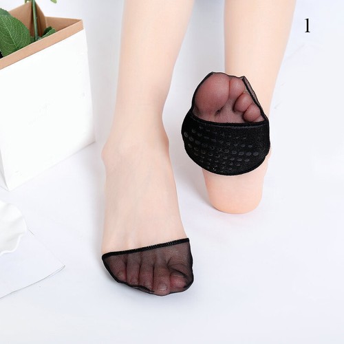 Women Non Slip High Heels Sandal Invisible Half Footie Open Toe Socks - Picture 15 of 33