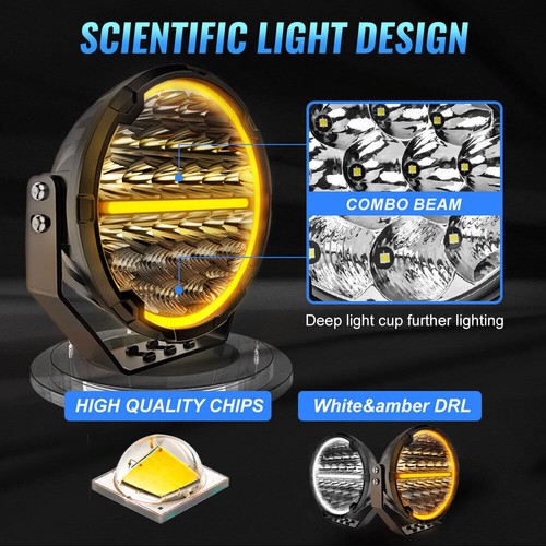 5-9inch LED Work Driving Lights Spot Flood Combo SUV Offroad Fog Lamps 4WD 12v - Picture 30 of 35