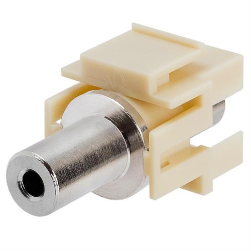 20x 3.5mm 1/8" Audio Estéreo Hembra Acoplador Keystone Jack Placa de Pared Inserto Marfil - Imagen 2 de 2