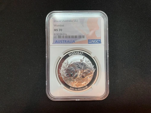 2023 P Australia Wombat 1 oz Silver NGC MS 70 [NL]