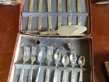 Vintage Banner Metaltone Junior Tableware Tea Party Playing House 21 Pc