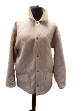 Aigle Quilted Fleece Jacket With Corduroy Trim Vented Sides Size Xl