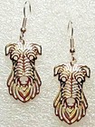 Scottish Deerhound Dog Silver Hook Drop Earrings Jewelry