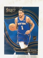 2020-21 Panini Select OBI TOPPIN Courtside Level Blue Rookie RC #286 NY Knicks