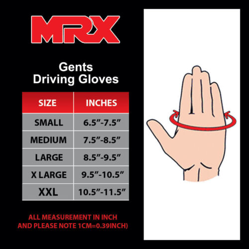 MRX Mens Driving Gloves Basic Soft Goat Leather Fingerless Breathable Biker - Picture 2 of 45