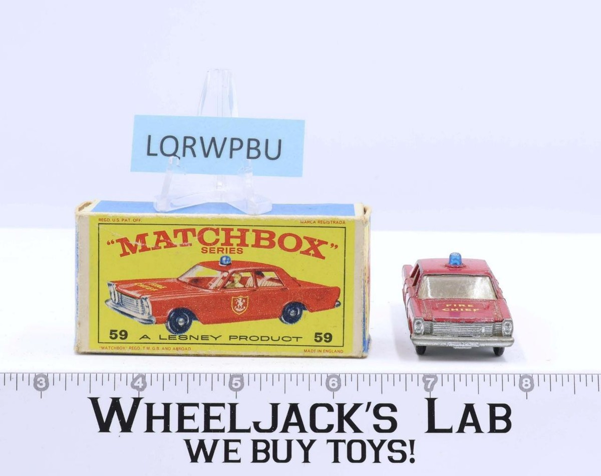 【本日特価】 Car Chief Fire 59 In Made 1960's Series Matchbox Lesney ミニカー