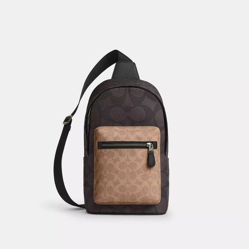 NWT Coach West Pack Leather 2540/ CR294/CT813/CAB60 Checkerboard Print $345 - Picture 19 of 69