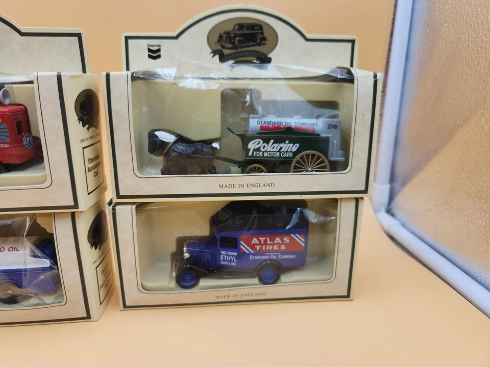 Chevron Commemorative Model Die Cast Metal Cars Trucks Vintage England Lot of 6 - Image 4 of 4