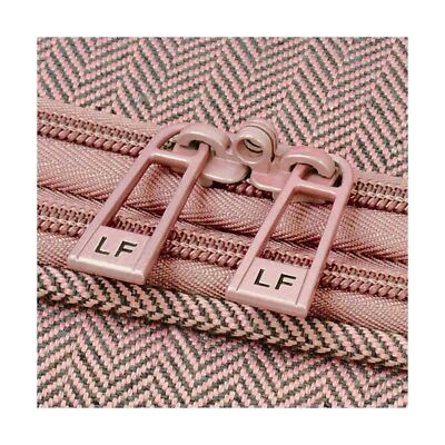 London Fog Newcastle Borsa Sottosella Da Viaggio, 38 Cm, Colore Rosa Antracite A Spina Di Pesce, Con Rotelle E Manico Telescopico
