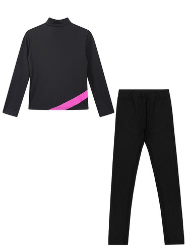 Kids Girls Outfits Stage Tracksuit Gymnastics Suit Training Clothes Sports Gym - Picture 29 of 82