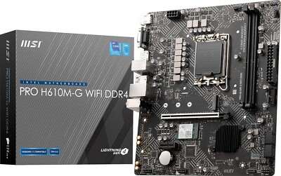 MSI PRO H610M-G DDR4 LGA 1700 MicroATX Intel Motherboard
