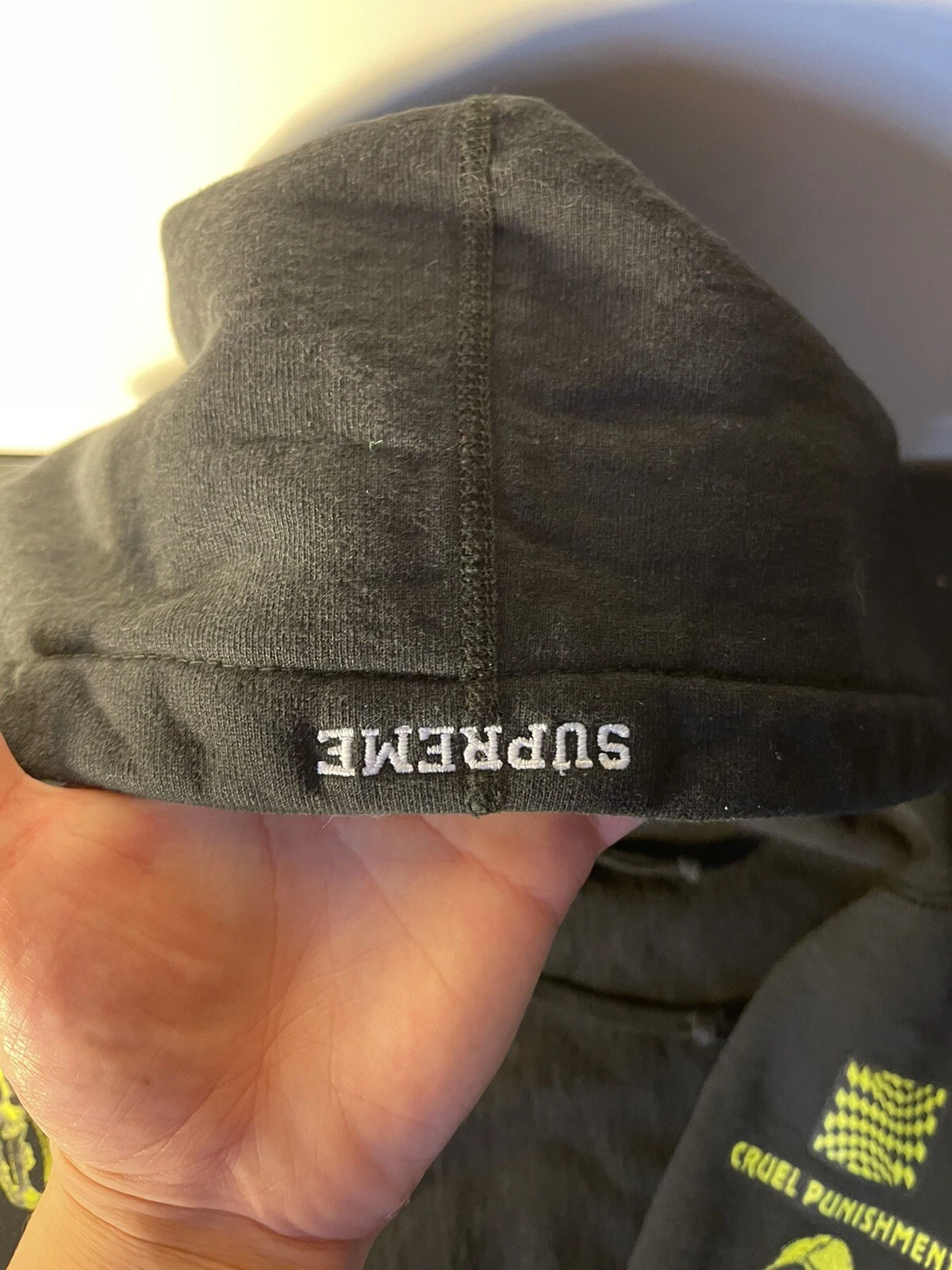 Felpa con cappuccio Supreme Menace taglia media nera FW18