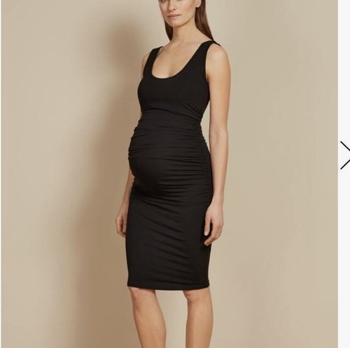 Isabella Oliver Maternity Persian Blue Ellis Side Ruched Tank Dress Size 3(US 8) - Picture 3 of 14