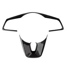 For Kia Optima K5 2016-20 Carbon Fiber Interior Steering Wheel Frame Trim Cover 