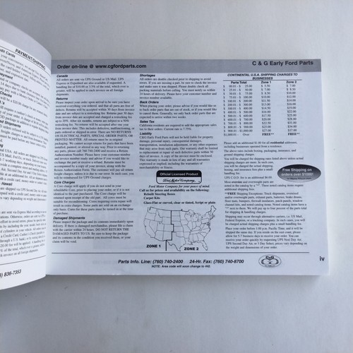 C&G Early Ford Parts Resource Guide For The Ford Industry Is July 2000 1932 To 1 - Picture 3 of 6