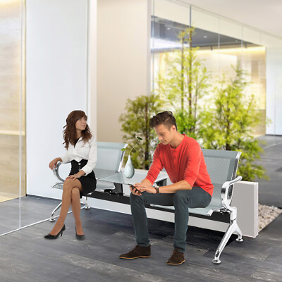 2-Seat Office Reception Chair Set with Table Waiting Chair Reception Room Chair