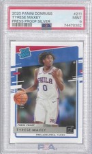 TYRESE MAXEY 2020 PANINI DONRUSS PRESS PROOF SILVER ROOKIE RC /149 PSA 9 MINT