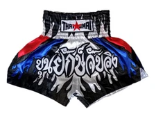 Giant Monkey Muay Thai Kickboxing Shorts Trunks MMA Fight Gear Embroidery Satin