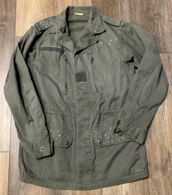 VTG French Military Jacket 96L Warein Flers Studded Bejewled