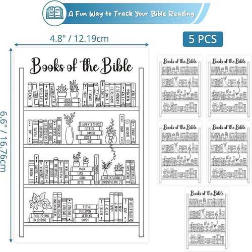 5/8 Pcs Bible Reading Tracker Bookmark Stickers For Old And New Testaments _ha - Photo 3/15