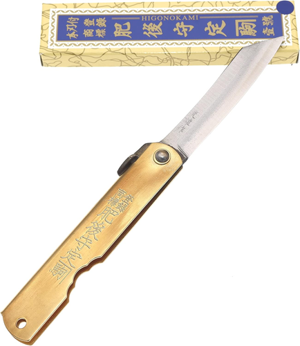 Higonokami Coltello Tascabile Pieghevole Giapponese Aogami Warikomi Lama 7 Cm Fa - Foto 11 di 12