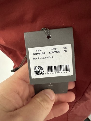 KJUS Men's Radiation Vest Full Zip Insulated Burgandy Red $279 MSRP Size 50 / M - Picture 6 of 6