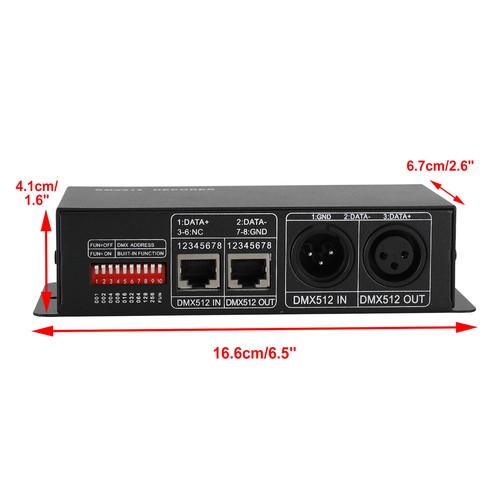 LED RGBW Controller 4x8A Decoder With Digital Display 4 Channel DMX512-4CH AUS - Picture 6 of 20