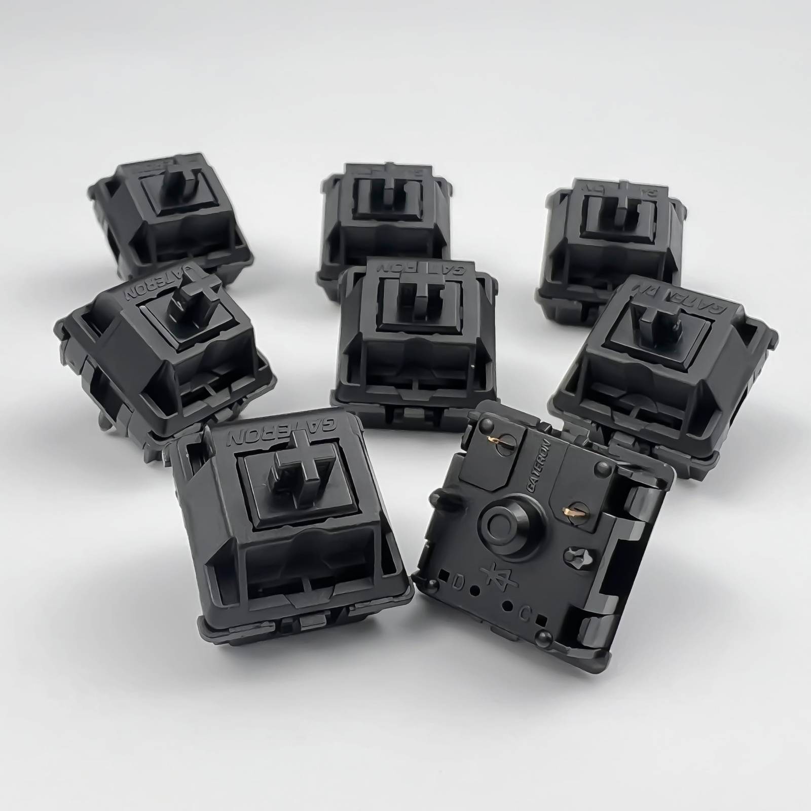 GATERON Oil King V2 Pre-lubed Keyboard Switches 5-Pin 55gf Black Linear ...