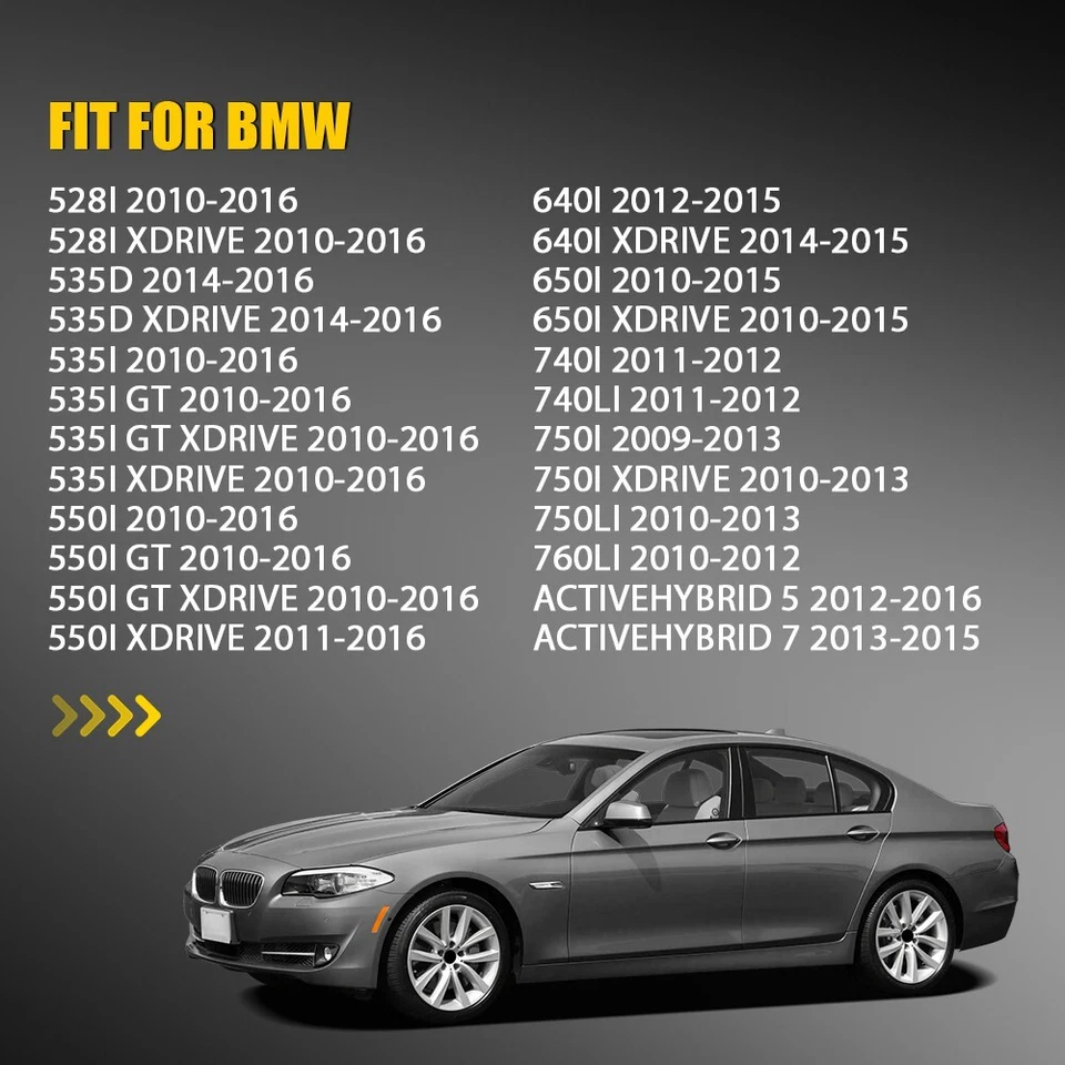 Espejo retrovisor lateral derecho pasajero cristal para BMW 528 550 535 2010-2016 4 pines Foto 2 de 4