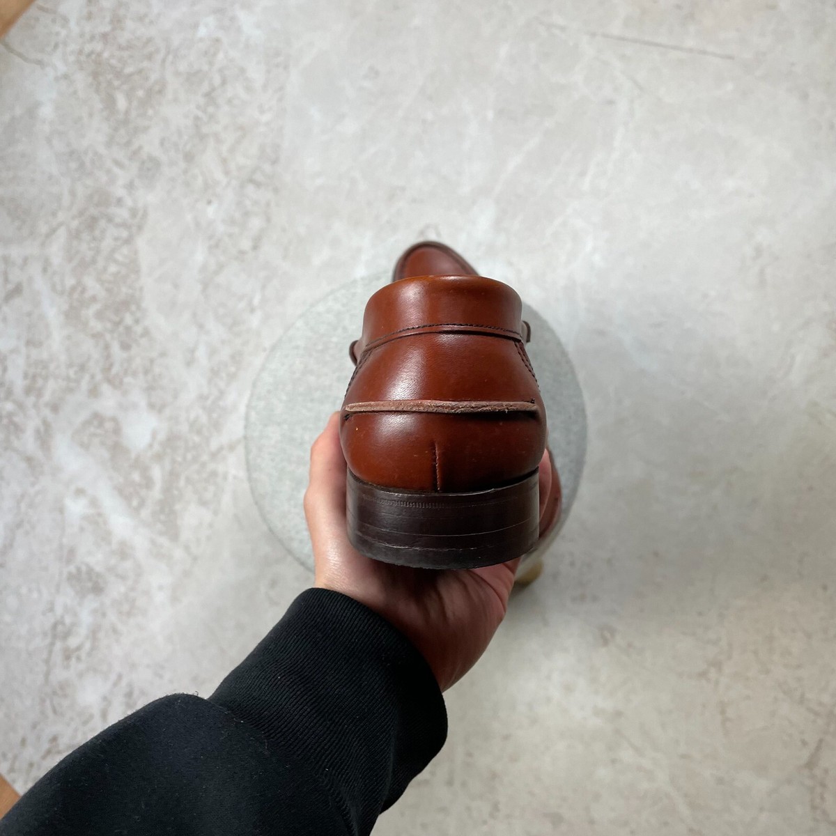 Joseph Cheaney Hadley Penny Loafer In Dark Leaf Leather Joseph Cheaney Hadley Penny Loafer In Dark Leaf Leather
