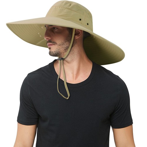 Adjustable Sun Hat Camping Boonie Fishing Wide Brim Bucket Cap w/Neck Flap Cover - Picture 110 of 124
