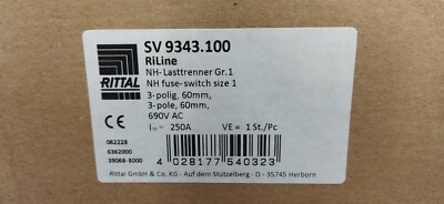 Rittal SV 9343.100 NH-Sicherungslasttrenner Gr.1 250A 690V f.Rundleiter 3polig