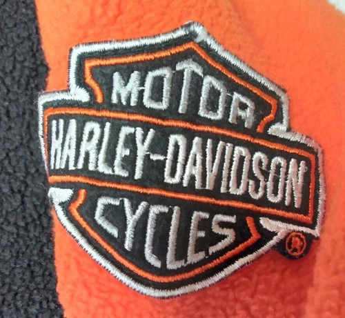 1985 Harley-Davidson Embroidered Orange Black White Fleece Hoodie XL Very Nice - Bild 5 von 9