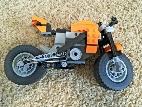 LEGO CITY CREATOR Street Rebel 7291 Orange 3 in 1 Technic Motorcycle INCOMPLETE - Picture 3 of 5