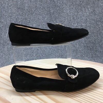 Liz Claiborne Shoes Womens 6.5 M Remy Loafers Flats 024-0683 Black Suede Slip On