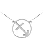 Polished Sterling Silver Zodiac Sign Necklce