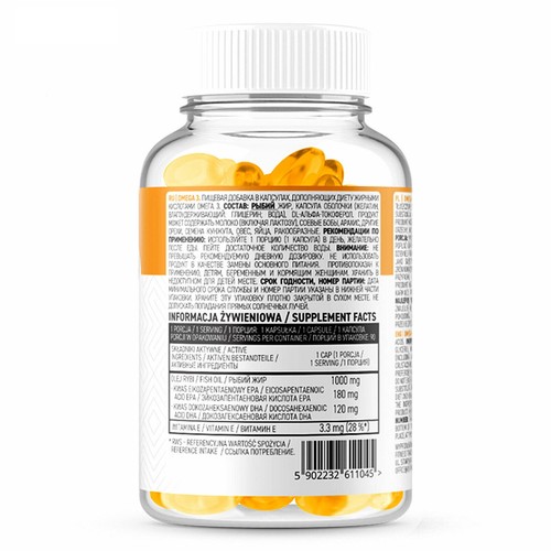 OMEGA 3 - 90-180 cápsulas - apoya la salud del corazón, la función cerebral, el sistema inmunológico - Imagen 3 de 8