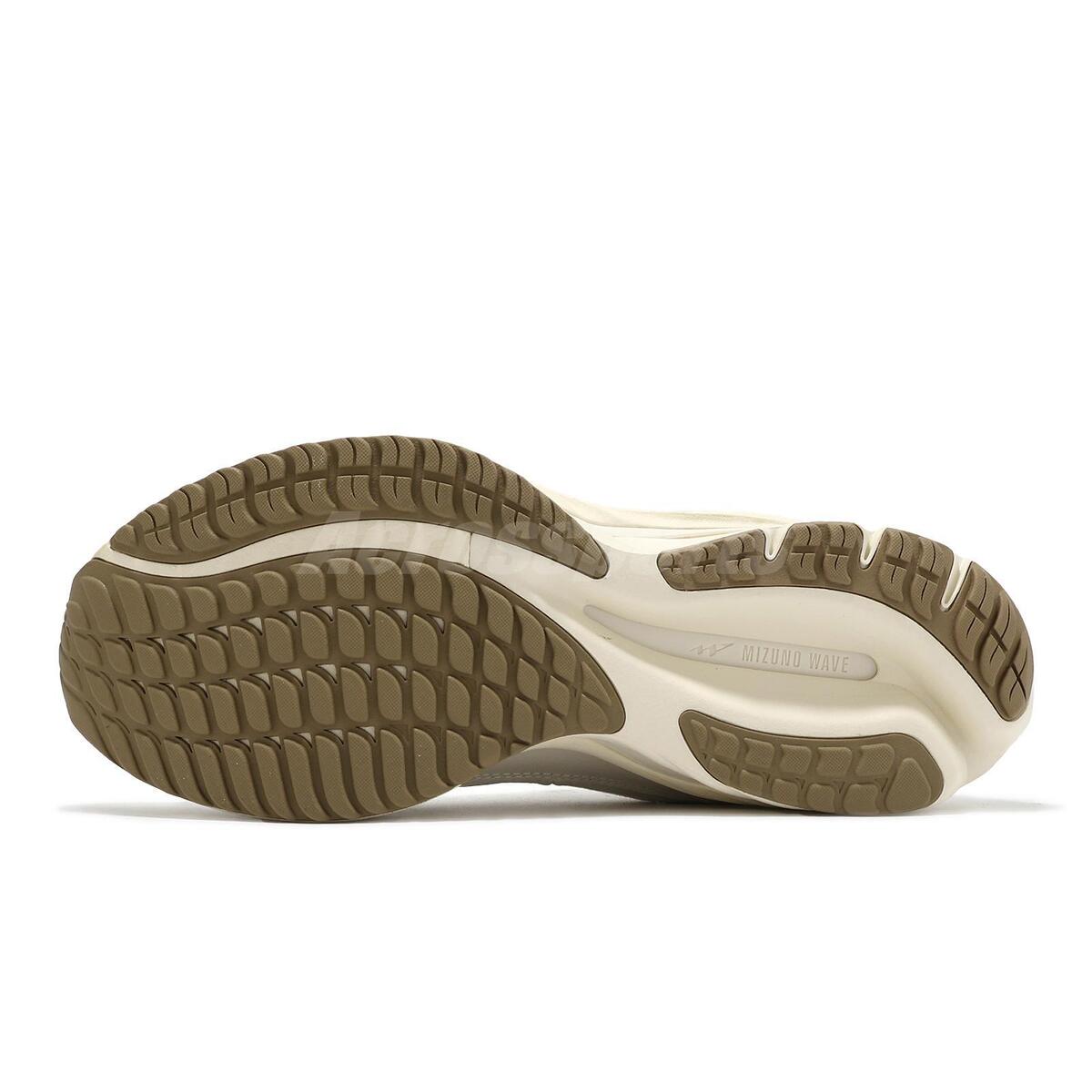 Mizuno Wave Rider Beta Beige Grey Men Casual LifeStyle Shoes