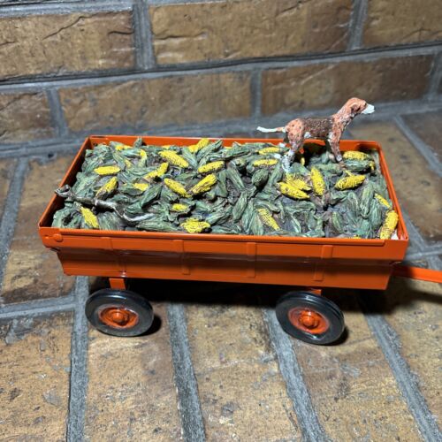ERTL Wagon Orange 1/16th Scale ✅ W/Dog & Corn Load Figurine By Lowell Davis #10 - Picture 5 of 24