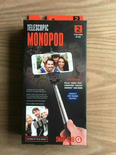 Smart Gear - 42" Extendable Monopod Selfie Stick - Black - 第 1/3 張圖片