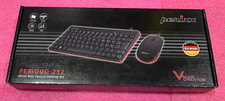 Perixx PERIDUO-212 Compact Mini USB Wired Keyboard & Optical Mouse Set Black