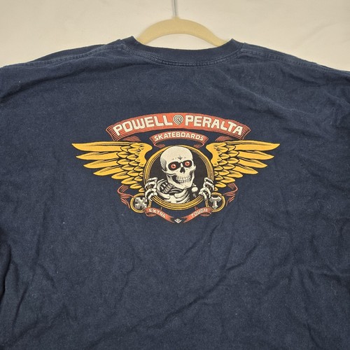 Powell Peralta Skateboards Winged Ripper T Shirt XL Navy Blue - Picture 3 of 5